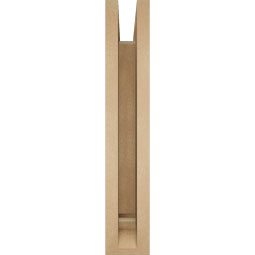 Ekena Millwork - BKTUR0352X20X20LEC01RCPR - Timberthane Faux Wood Legacy Style Bracket w/ Offset Brace, Traditional Ends, 3 1/2"W x 20"D x 20"H, Primed Tan