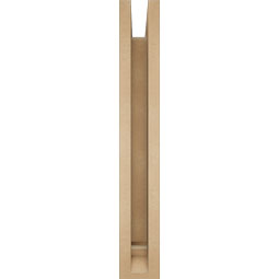 Ekena Millwork - BKTUR0352X20X24LEC01RCPR - Timberthane Faux Wood Legacy Style Bracket w/ Offset Brace, Traditional Ends, 3 1/2"W x 20"D x 24"H, Primed Tan