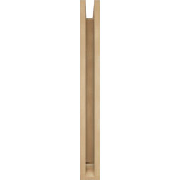 Ekena Millwork - BKTUR0352X20X32LEC01RCPR - Timberthane Faux Wood Legacy Style Bracket w/ Offset Brace, Traditional Ends, 3 1/2"W x 20"D x 32"H, Primed Tan