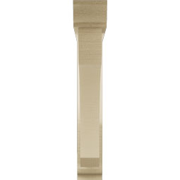 Ekena Millwork - BKTUR0352X22X22LEC01RCPR - Timberthane Faux Wood Legacy Style Bracket w/ Offset Brace, Traditional Ends, 3 1/2"W x 22"D x 22"H, Primed Tan