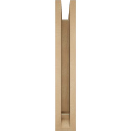 Ekena Millwork - BKTUR0352X22X22LEC01RCPR - Timberthane Faux Wood Legacy Style Bracket w/ Offset Brace, Traditional Ends, 3 1/2"W x 22"D x 22"H, Primed Tan
