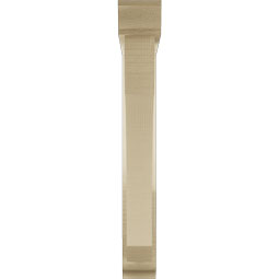 Ekena Millwork - BKTUR0352X22X26LEC01RCPR - Timberthane Faux Wood Legacy Style Bracket w/ Offset Brace, Traditional Ends, 3 1/2"W x 22"D x 26"H, Primed Tan