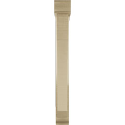 Ekena Millwork - BKTUR0352X22X30LEC01RCPR - Timberthane Faux Wood Legacy Style Bracket w/ Offset Brace, Traditional Ends, 3 1/2"W x 22"D x 30"H, Primed Tan