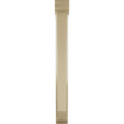Ekena Millwork - BKTUR0352X22X34LEC01RCPR - Timberthane Faux Wood Legacy Style Bracket w/ Offset Brace, Traditional Ends, 3 1/2"W x 22"D x 34"H, Primed Tan