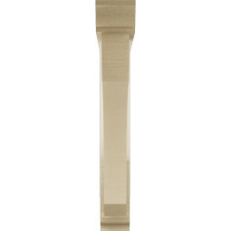Ekena Millwork - BKTUR0352X24X24LEC01RCPR - Timberthane Faux Wood Legacy Style Bracket w/ Offset Brace, Traditional Ends, 3 1/2"W x 24"D x 24"H, Primed Tan