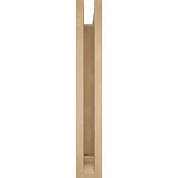 Ekena Millwork - BKTUR0352X24X24LEC01RCPR - Timberthane Faux Wood Legacy Style Bracket w/ Offset Brace, Traditional Ends, 3 1/2"W x 24"D x 24"H, Primed Tan