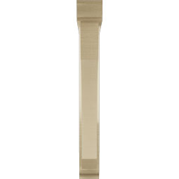 Ekena Millwork - BKTUR0352X24X28LEC01RCPR - Timberthane Faux Wood Legacy Style Bracket w/ Offset Brace, Traditional Ends, 3 1/2"W x 24"D x 28"H, Primed Tan