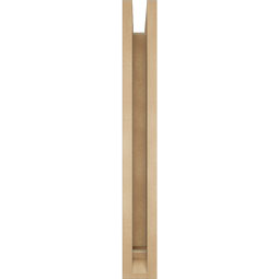 Ekena Millwork - BKTUR0352X24X28LEC01RCPR - Timberthane Faux Wood Legacy Style Bracket w/ Offset Brace, Traditional Ends, 3 1/2"W x 24"D x 28"H, Primed Tan