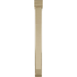 Ekena Millwork - BKTUR0352X24X36LEC01RCPR - Timberthane Faux Wood Legacy Style Bracket w/ Offset Brace, Traditional Ends, 3 1/2"W x 24"D x 36"H, Primed Tan