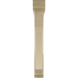 Ekena Millwork - BKTUR0352X26X26LEC01RCPR - Timberthane Faux Wood Legacy Style Bracket w/ Offset Brace, Traditional Ends, 3 1/2"W x 26"D x 26"H, Primed Tan