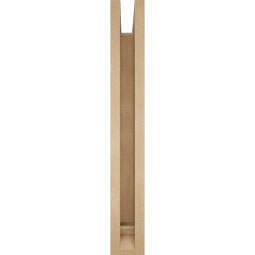 Ekena Millwork - BKTUR0352X26X26LEC01RCPR - Timberthane Faux Wood Legacy Style Bracket w/ Offset Brace, Traditional Ends, 3 1/2"W x 26"D x 26"H, Primed Tan