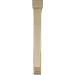 Ekena Millwork - BKTUR0352X26X30LEC01RCPR - Timberthane Faux Wood Legacy Style Bracket w/ Offset Brace, Traditional Ends, 3 1/2"W x 26"D x 30"H, Primed Tan