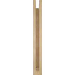 Ekena Millwork - BKTUR0352X26X30LEC01RCPR - Timberthane Faux Wood Legacy Style Bracket w/ Offset Brace, Traditional Ends, 3 1/2"W x 26"D x 30"H, Primed Tan