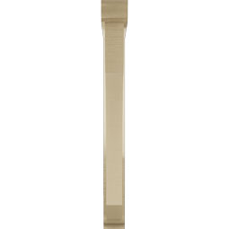 Ekena Millwork - BKTUR0352X26X34LEC01RCPR - Timberthane Faux Wood Legacy Style Bracket w/ Offset Brace, Traditional Ends, 3 1/2"W x 26"D x 34"H, Primed Tan