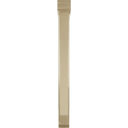 Ekena Millwork - BKTUR0352X26X38LEC01RCPR - Timberthane Faux Wood Legacy Style Bracket w/ Offset Brace, Traditional Ends, 3 1/2"W x 26"D x 38"H, Primed Tan