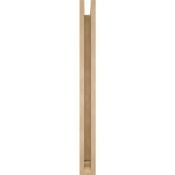 Ekena Millwork - BKTUR0352X26X38LEC01RCPR - Timberthane Faux Wood Legacy Style Bracket w/ Offset Brace, Traditional Ends, 3 1/2"W x 26"D x 38"H, Primed Tan