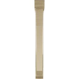 Ekena Millwork - BKTUR0352X28X32LEC01RCPR - Timberthane Faux Wood Legacy Style Bracket w/ Offset Brace, Traditional Ends, 3 1/2"W x 28"D x 32"H, Primed Tan