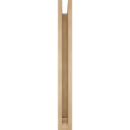 Ekena Millwork - BKTUR0352X28X32LEC01RCPR - Timberthane Faux Wood Legacy Style Bracket w/ Offset Brace, Traditional Ends, 3 1/2"W x 28"D x 32"H, Primed Tan