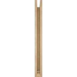 Ekena Millwork - BKTUR0352X28X36LEC01RCPR - Timberthane Faux Wood Legacy Style Bracket w/ Offset Brace, Traditional Ends, 3 1/2"W x 28"D x 36"H, Primed Tan