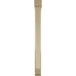 Ekena Millwork - BKTUR0352X28X40LEC01RCPR - Timberthane Faux Wood Legacy Style Bracket w/ Offset Brace, Traditional Ends, 3 1/2"W x 28"D x 40"H, Primed Tan