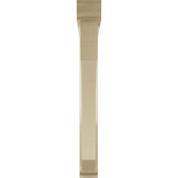 Ekena Millwork - BKTUR0352X30X30LEC01RCPR - Timberthane Faux Wood Legacy Style Bracket w/ Offset Brace, Traditional Ends, 3 1/2"W x 30"D x 30"H, Primed Tan
