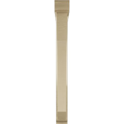 Ekena Millwork - BKTUR0352X30X34LEC01RCPR - Timberthane Faux Wood Legacy Style Bracket w/ Offset Brace, Traditional Ends, 3 1/2"W x 30"D x 34"H, Primed Tan