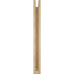 Ekena Millwork - BKTUR0352X30X36LEC01RCPR - Timberthane Faux Wood Legacy Style Bracket w/ Offset Brace, Traditional Ends, 3 1/2"W x 30"D x 36"H, Primed Tan