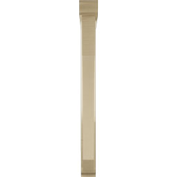 Ekena Millwork - BKTUR0352X30X38LEC01RCPR - Timberthane Faux Wood Legacy Style Bracket w/ Offset Brace, Traditional Ends, 3 1/2"W x 30"D x 38"H, Primed Tan