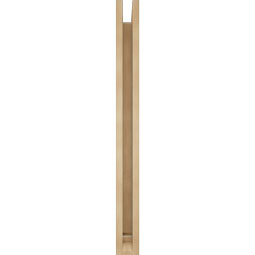Ekena Millwork - BKTUR0352X30X38LEC01RCPR - Timberthane Faux Wood Legacy Style Bracket w/ Offset Brace, Traditional Ends, 3 1/2"W x 30"D x 38"H, Primed Tan