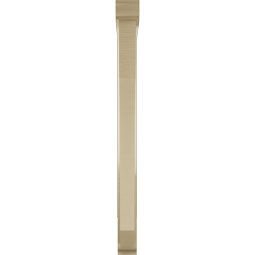 Ekena Millwork - BKTUR0352X30X42LEC01RCPR - Timberthane Faux Wood Legacy Style Bracket w/ Offset Brace, Traditional Ends, 3 1/2"W x 30"D x 42"H, Primed Tan