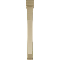 Ekena Millwork - BKTUR0352X32X32LEC01RCPR - Timberthane Faux Wood Legacy Style Bracket w/ Offset Brace, Traditional Ends, 3 1/2"W x 32"D x 32"H, Primed Tan