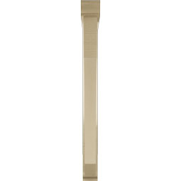 Ekena Millwork - BKTUR0352X32X38LEC01RCPR - Timberthane Faux Wood Legacy Style Bracket w/ Offset Brace, Traditional Ends, 3 1/2"W x 32"D x 38"H, Primed Tan