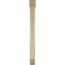 Ekena Millwork - BKTUR0352X32X40LEC01RCPR - Timberthane Faux Wood Legacy Style Bracket w/ Offset Brace, Traditional Ends, 3 1/2"W x 32"D x 40"H, Primed Tan