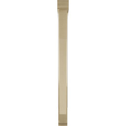 Ekena Millwork - BKTUR0352X32X44LEC01RCPR - Timberthane Faux Wood Legacy Style Bracket w/ Offset Brace, Traditional Ends, 3 1/2"W x 32"D x 44"H, Primed Tan