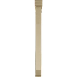Ekena Millwork - BKTUR0352X34X40LEC01RCPR - Timberthane Faux Wood Legacy Style Bracket w/ Offset Brace, Traditional Ends, 3 1/2"W x 34"D x 40"H, Primed Tan