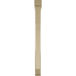 Ekena Millwork - BKTUR0352X34X42LEC01RCPR - Timberthane Faux Wood Legacy Style Bracket w/ Offset Brace, Traditional Ends, 3 1/2"W x 34"D x 42"H, Primed Tan