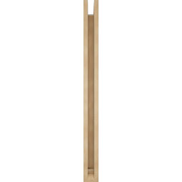 Ekena Millwork - BKTUR0352X34X42LEC01RCPR - Timberthane Faux Wood Legacy Style Bracket w/ Offset Brace, Traditional Ends, 3 1/2"W x 34"D x 42"H, Primed Tan