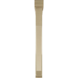 Ekena Millwork - BKTUR0352X36X36LEC01RCPR - Timberthane Faux Wood Legacy Style Bracket w/ Offset Brace, Traditional Ends, 3 1/2"W x 36"D x 36"H, Primed Tan