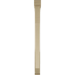 Ekena Millwork - BKTUR0352X36X44LEC01RCPR - Timberthane Faux Wood Legacy Style Bracket w/ Offset Brace, Traditional Ends, 3 1/2"W x 36"D x 44"H, Primed Tan