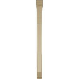 Ekena Millwork - BKTUR0352X36X48LEC01RCPR - Timberthane Faux Wood Legacy Style Bracket w/ Offset Brace, Traditional Ends, 3 1/2"W x 36"D x 48"H, Primed Tan