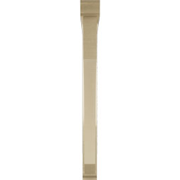 Ekena Millwork - BKTUR0352X38X38LEC01RCPR - Timberthane Faux Wood Legacy Style Bracket w/ Offset Brace, Traditional Ends, 3 1/2"W x 38"D x 38"H, Primed Tan