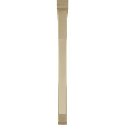 Ekena Millwork - BKTUR0352X38X44LEC01RCPR - Timberthane Faux Wood Legacy Style Bracket w/ Offset Brace, Traditional Ends, 3 1/2"W x 38"D x 44"H, Primed Tan