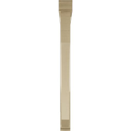 Ekena Millwork - BKTUR0352X40X40LEC01RCPR - Timberthane Faux Wood Legacy Style Bracket w/ Offset Brace, Traditional Ends, 3 1/2"W x 40"D x 40"H, Primed Tan