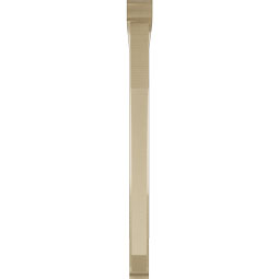 Ekena Millwork - BKTUR0352X40X44LEC01RCPR - Timberthane Faux Wood Legacy Style Bracket w/ Offset Brace, Traditional Ends, 3 1/2"W x 40"D x 44"H, Primed Tan