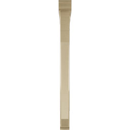 Ekena Millwork - BKTUR0352X42X42LEC01RCPR - Timberthane Faux Wood Legacy Style Bracket w/ Offset Brace, Traditional Ends, 3 1/2"W x 42"D x 42"H, Primed Tan