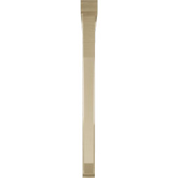 Ekena Millwork - BKTUR0352X44X44LEC01RCPR - Timberthane Faux Wood Legacy Style Bracket w/ Offset Brace, Traditional Ends, 3 1/2"W x 44"D x 44"H, Primed Tan