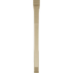 Ekena Millwork - BKTUR0352X46X46LEC01RCPR - Timberthane Faux Wood Legacy Style Bracket w/ Offset Brace, Traditional Ends, 3 1/2"W x 46"D x 46"H, Primed Tan