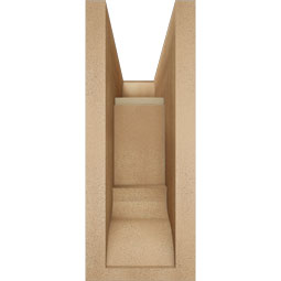 Ekena Millwork - BKTUR0554X14X14LEC01RCPR - Timberthane Faux Wood Legacy Style Bracket w/ Offset Brace, Traditional Ends, 5 1/2"W x 14"D x 14"H, Primed Tan