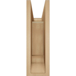 Ekena Millwork - BKTUR0554X14X18LEC01RCPR - Timberthane Faux Wood Legacy Style Bracket w/ Offset Brace, Traditional Ends, 5 1/2"W x 14"D x 18"H, Primed Tan