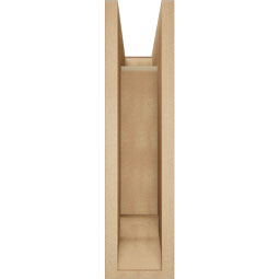 Ekena Millwork - BKTUR0554X14X22LEC01RCPR - Timberthane Faux Wood Legacy Style Bracket w/ Offset Brace, Traditional Ends, 5 1/2"W x 14"D x 22"H, Primed Tan